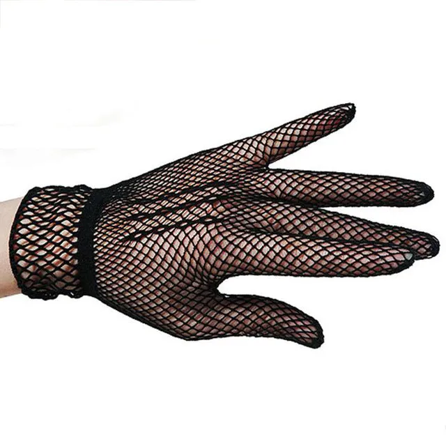 Hot Sale Fishnet Mesh Gloves Fashion Women Gloves Summer  Protection Lace Elegant Lady Style Gloves