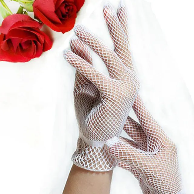 Hot Sale Fishnet Mesh Gloves Fashion Women Gloves Summer  Protection Lace Elegant Lady Style Gloves