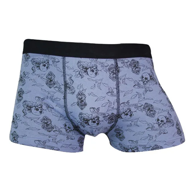 Hot sale mens underwear boxers gay cotton solid Shorts homme pull in Male panties wolf Brand Underpants cueca sexy-448E