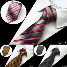 JEMYGINS New Design 100% Silk Men Tie 8cm Striped Classic Business Neck Tie For Men Suit For Wedding Party Necktie Factory Sale