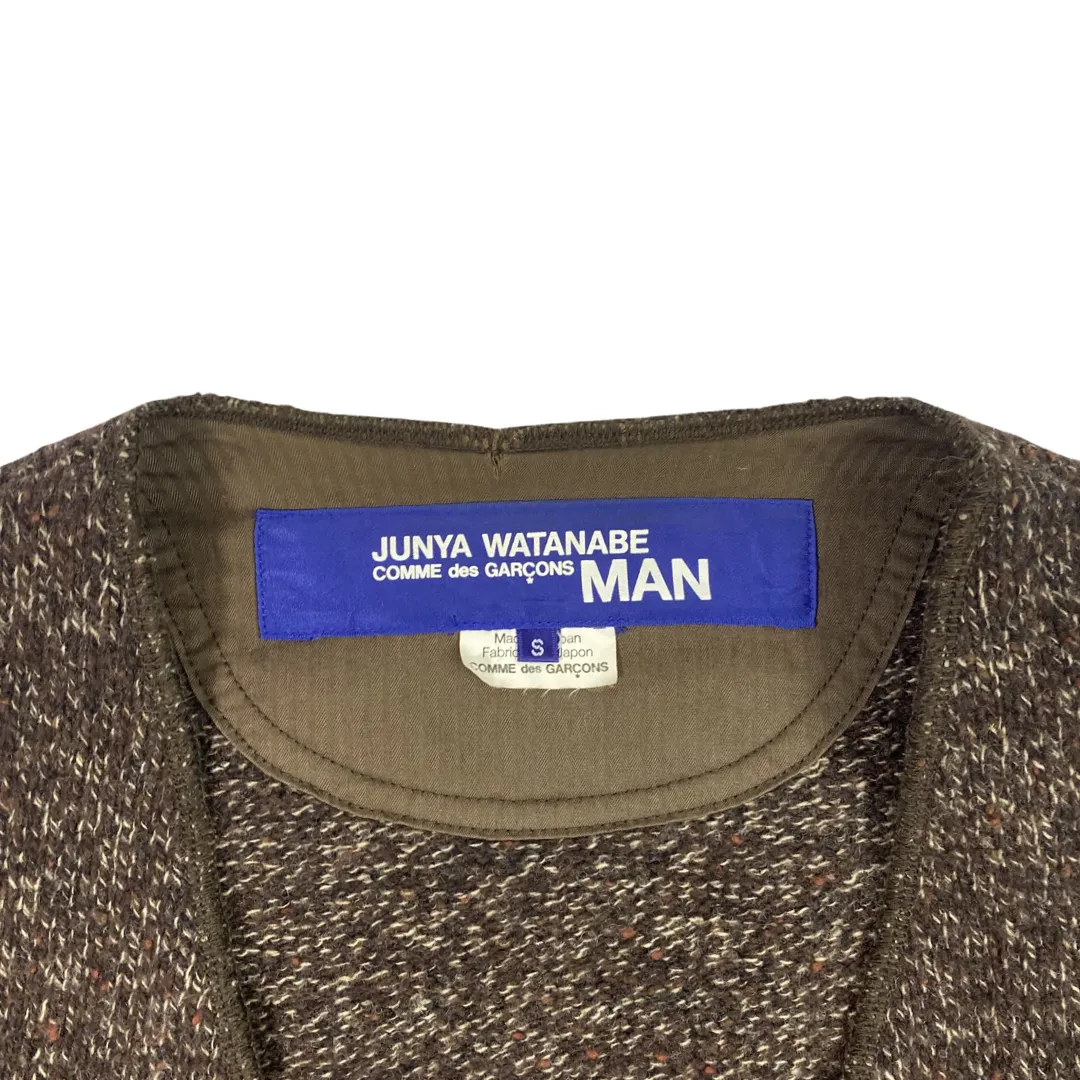 Junya Watanabe Suede Elbow Knit Cardigan Sz Small