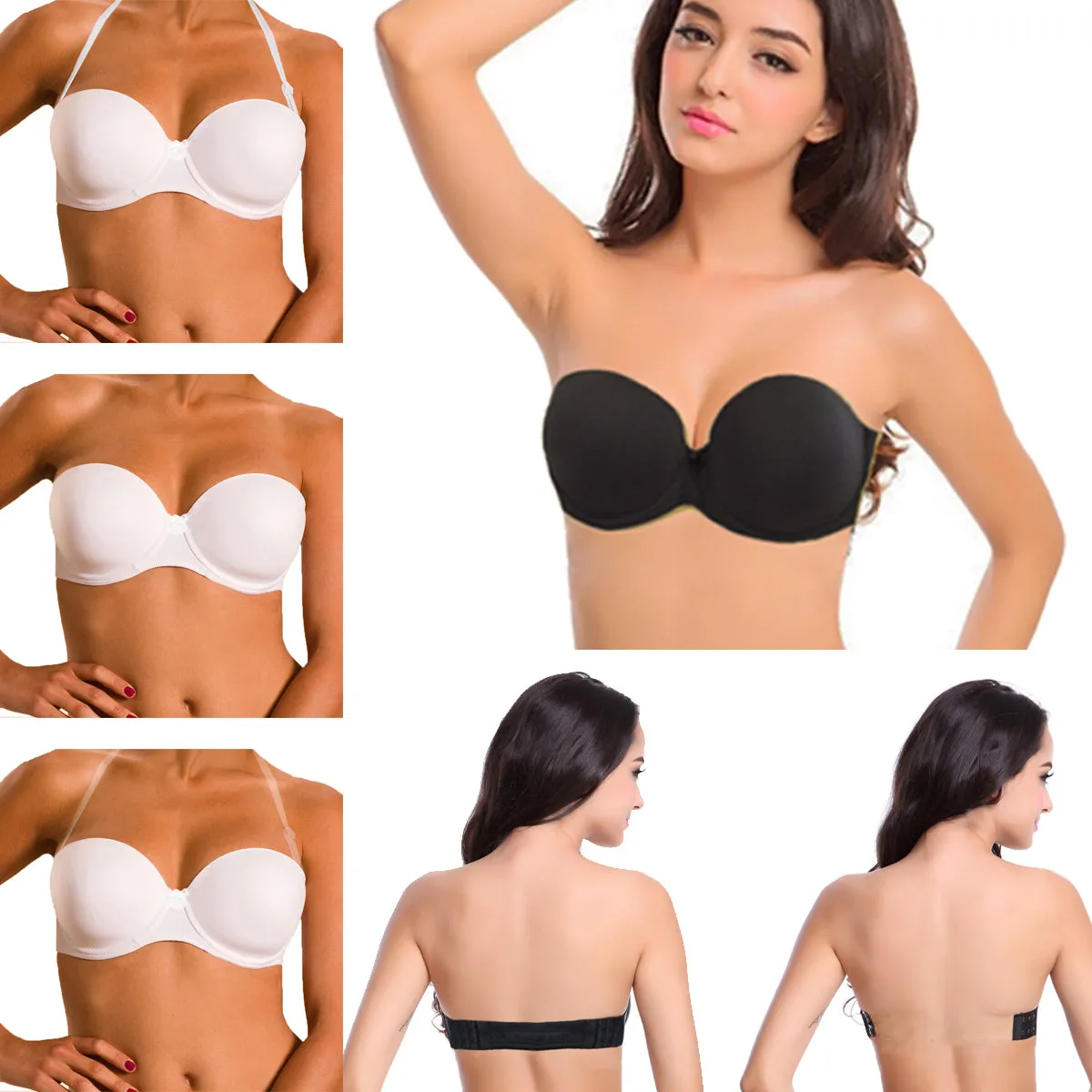 Ladies Secret Sexy Bra Strapless Invisible blade tape newest push up breasted backless bra for women glossy adjustable underwear