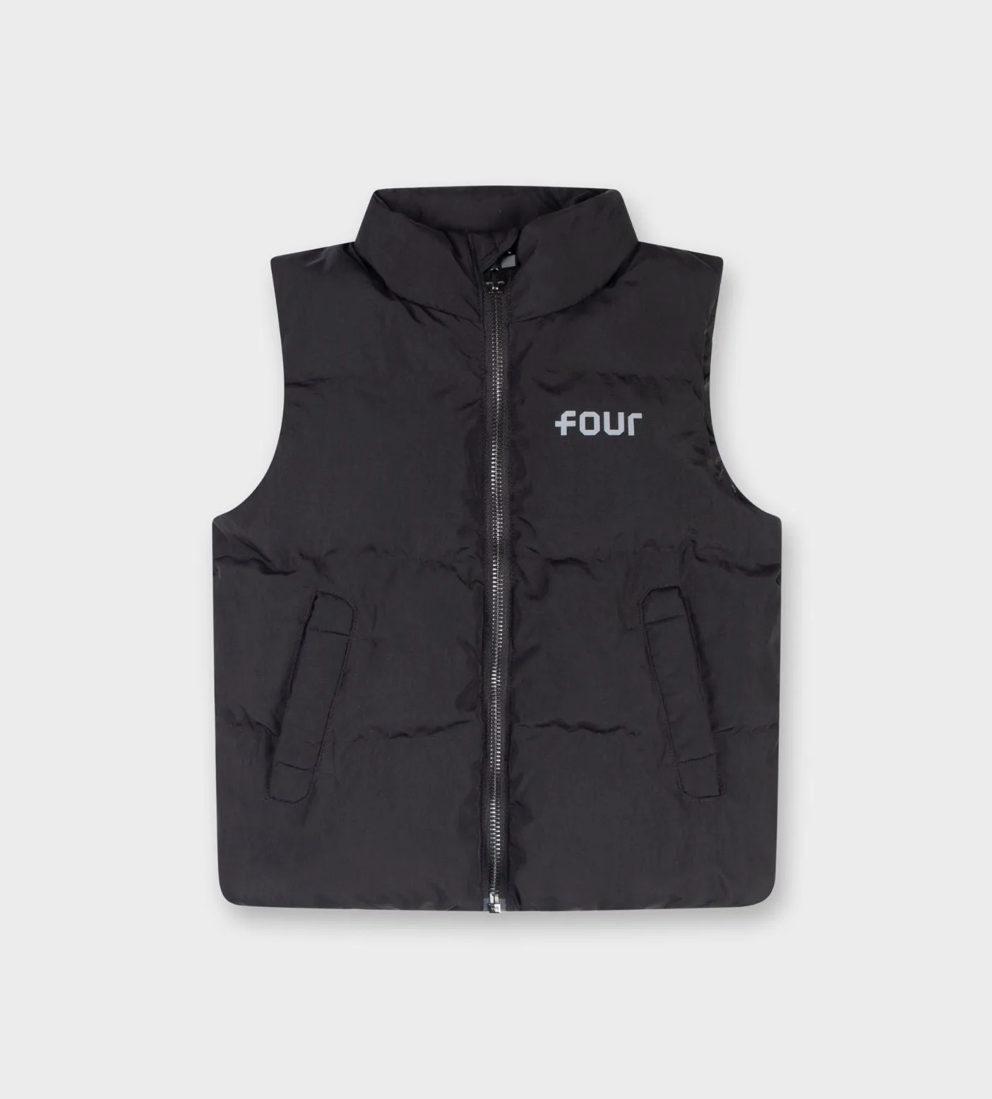 Logo Padded Vest Jacket Black