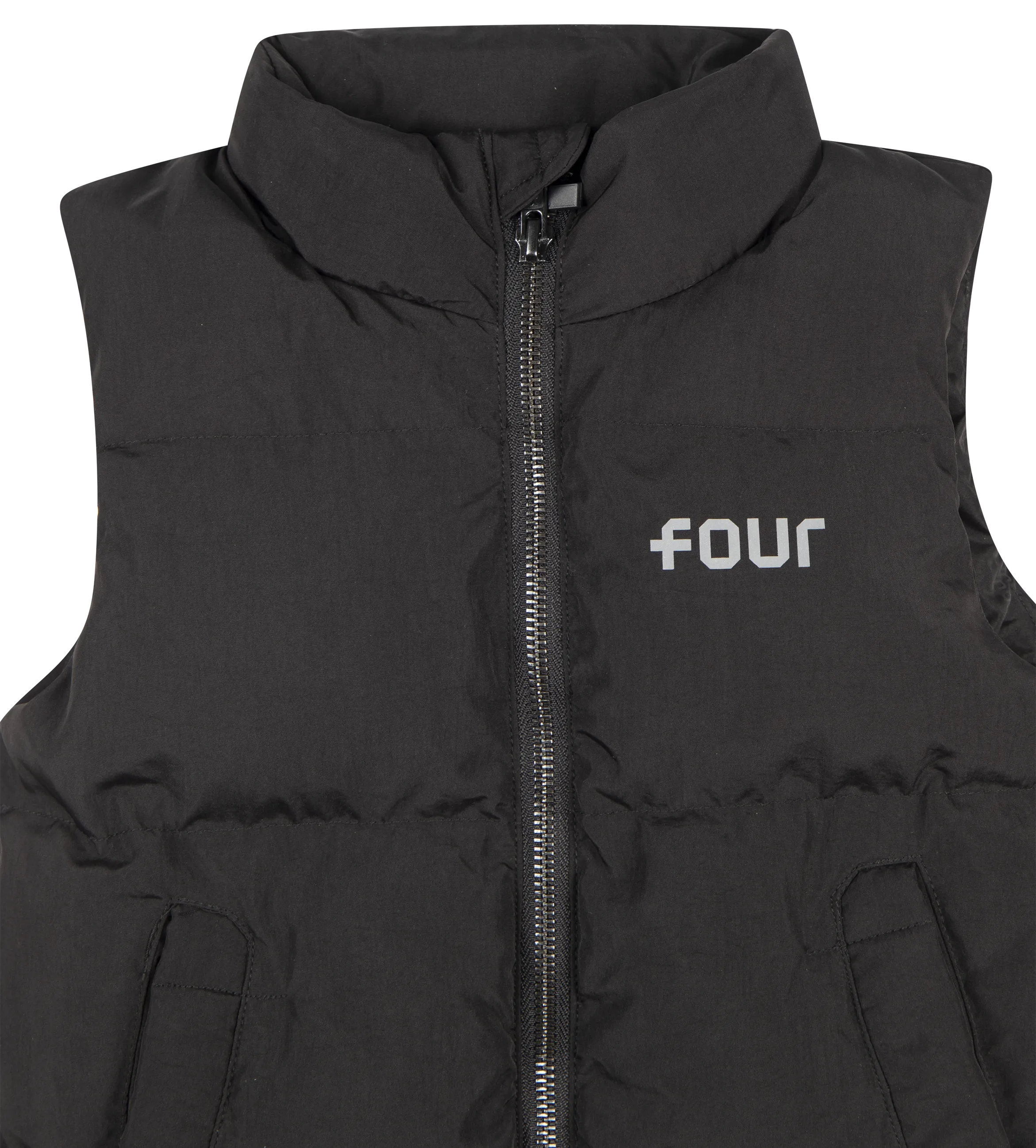 Logo Padded Vest Jacket Black