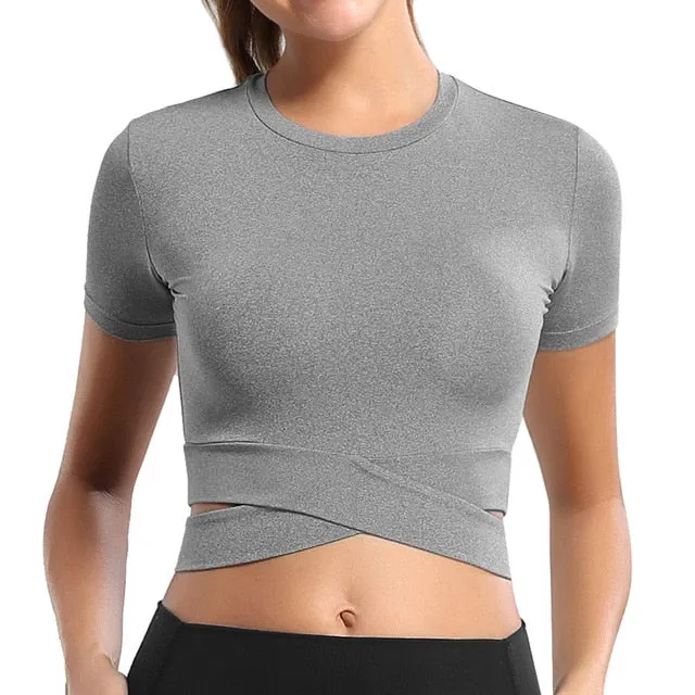 Long Sleeve Yoga Crop Tops