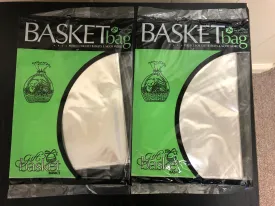 <€€ New Pair Set/2 Clear Plastic Gift Basket Bags