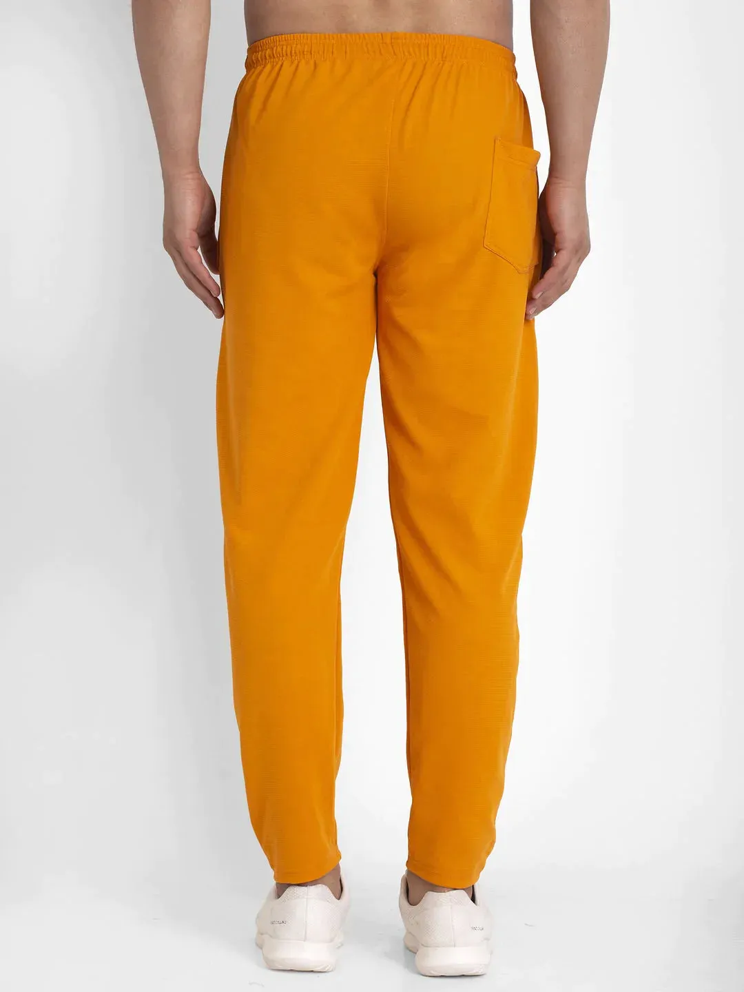 Men'S Mustard Solid Track Pants