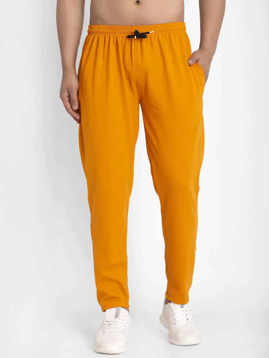 Men'S Mustard Solid Track Pants