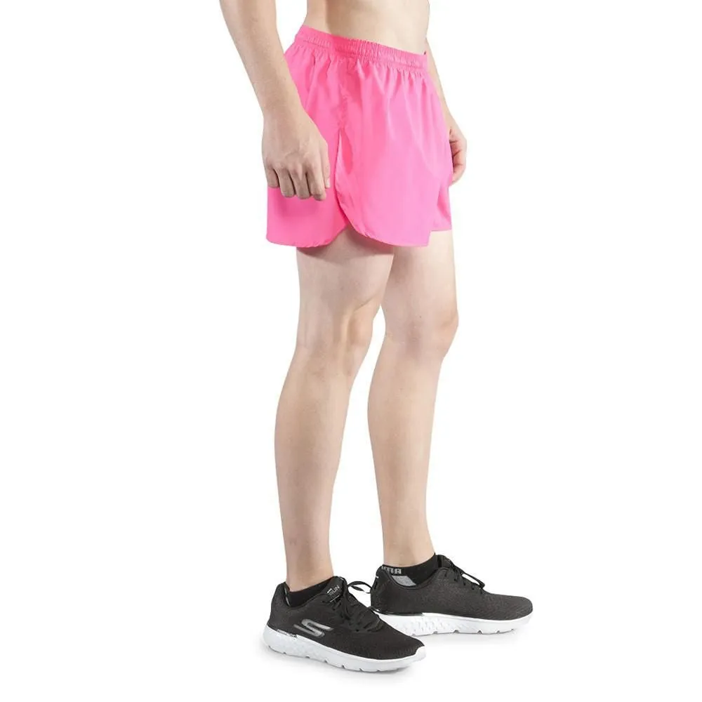 Men's Solid 3" Half Split Trainer Shorts - Hot Pink