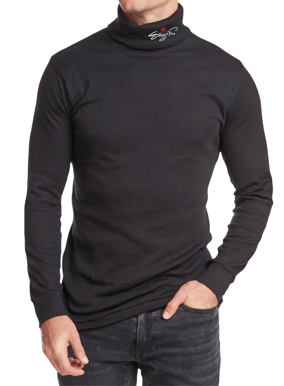 Men's Strong & Free™ Logo Rib Turtleneck