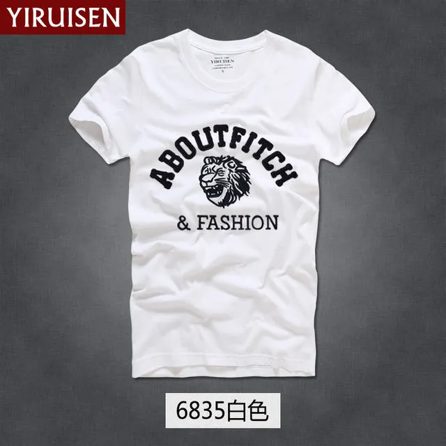 Mens T Shirts Fashion 2017 YiRuiSen Brand Men Short Sleeve T Shirt Men Casual 100% Cotton Tshirt Tops Camisetas Hombre Camisa