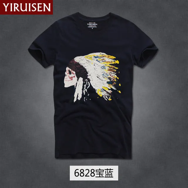 Mens T Shirts Fashion 2017 YiRuiSen Brand Men Short Sleeve T Shirt Men Casual 100% Cotton Tshirt Tops Camisetas Hombre Camisa