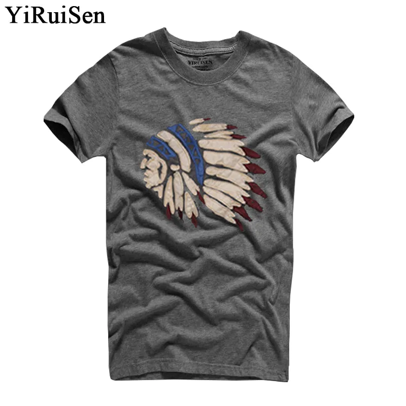 Mens T Shirts Fashion 2017 YiRuiSen Brand Men Short Sleeve T Shirt Men Casual 100% Cotton Tshirt Tops Camisetas Hombre Camisa