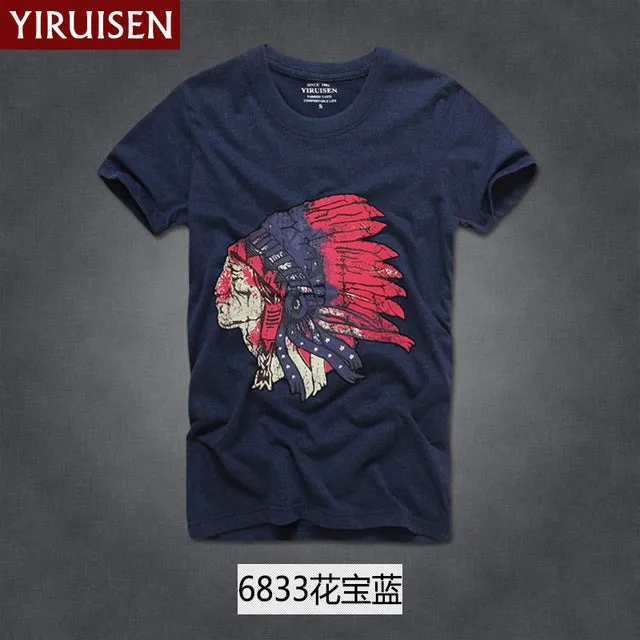 Mens T Shirts Fashion 2017 YiRuiSen Brand Men Short Sleeve T Shirt Men Casual 100% Cotton Tshirt Tops Camisetas Hombre Camisa