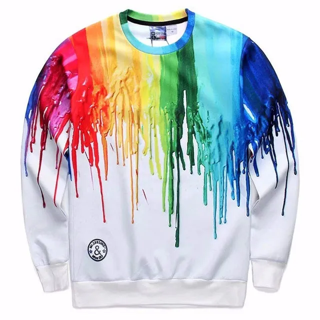 Mr.1991INC Men/Women Hoodies Loose Style Print Animals Cat Panda Rainbow Triangle Cartoon 3d Sweatshirts Plus Size 4XL 5XL