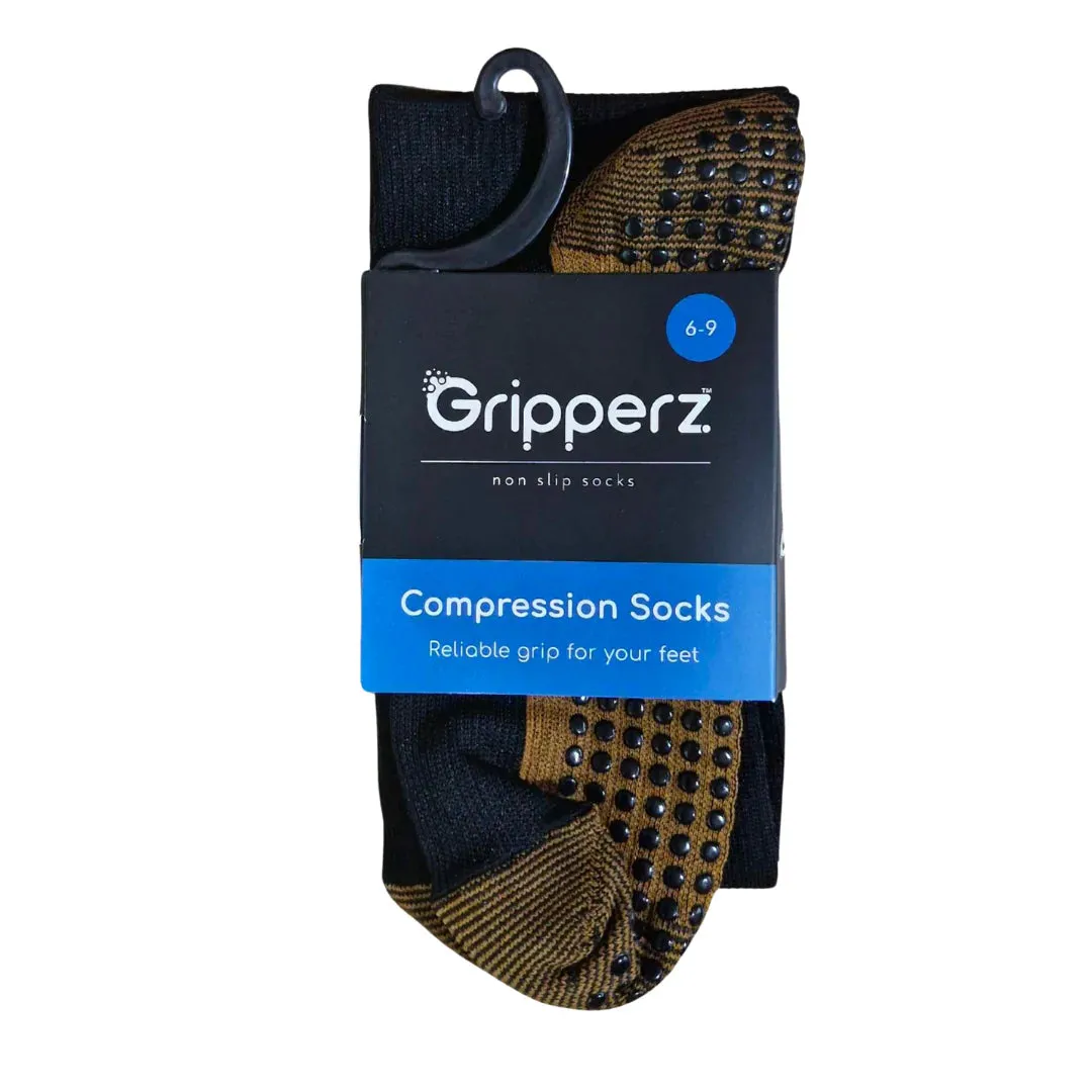 Non-Slip Compression Socks in Black