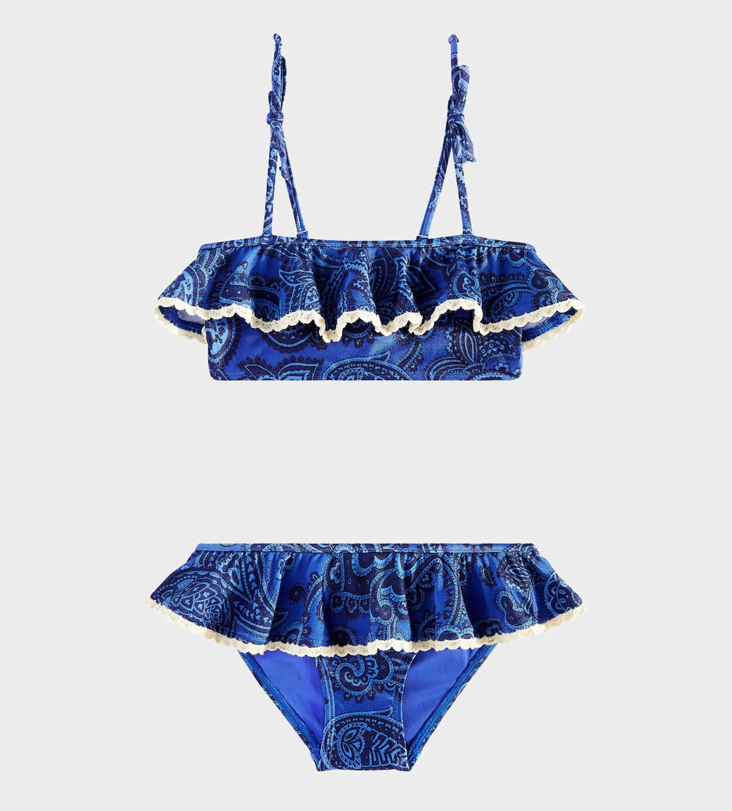 Ottie Trim Frill Bikini Blue