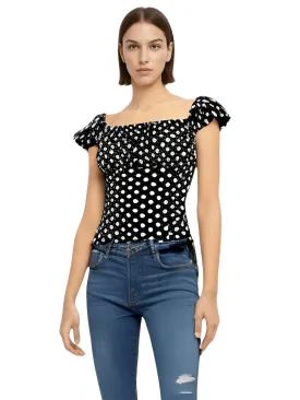 Puff Sleeve Retro Tops For Women