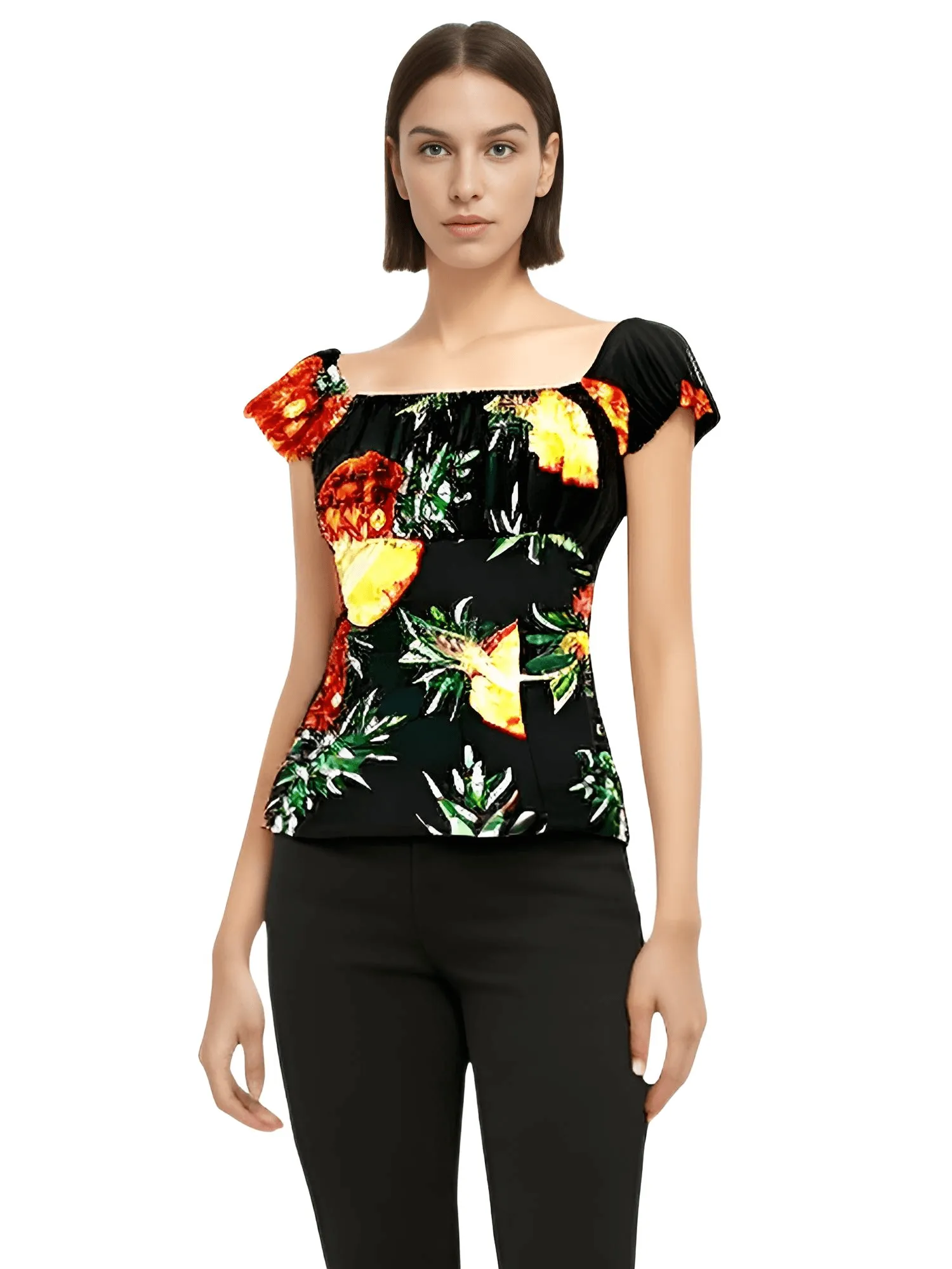 Puff Sleeve Retro Tops For Women