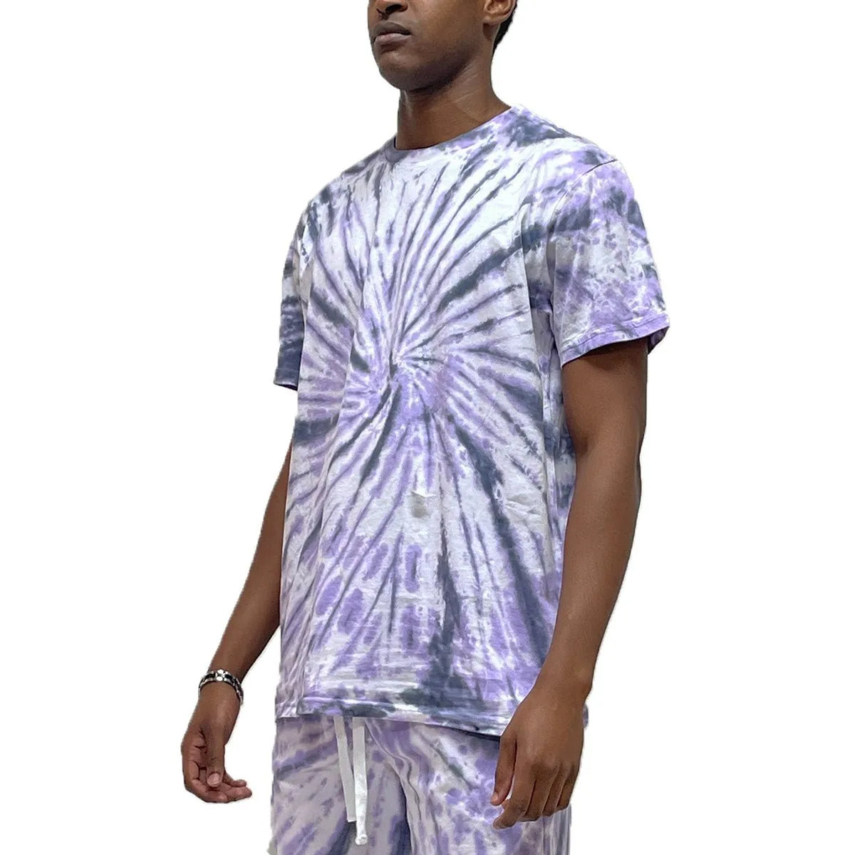 Purple Swirl Tie Dye Tee & Short Set