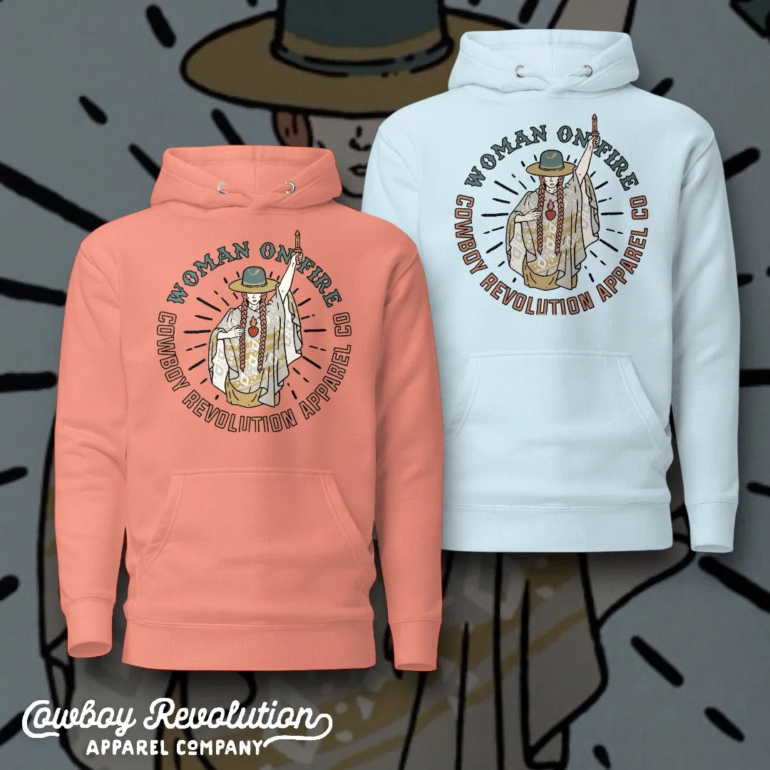 "Woman On Fire" Cowboy Revolution Premium Hoodie