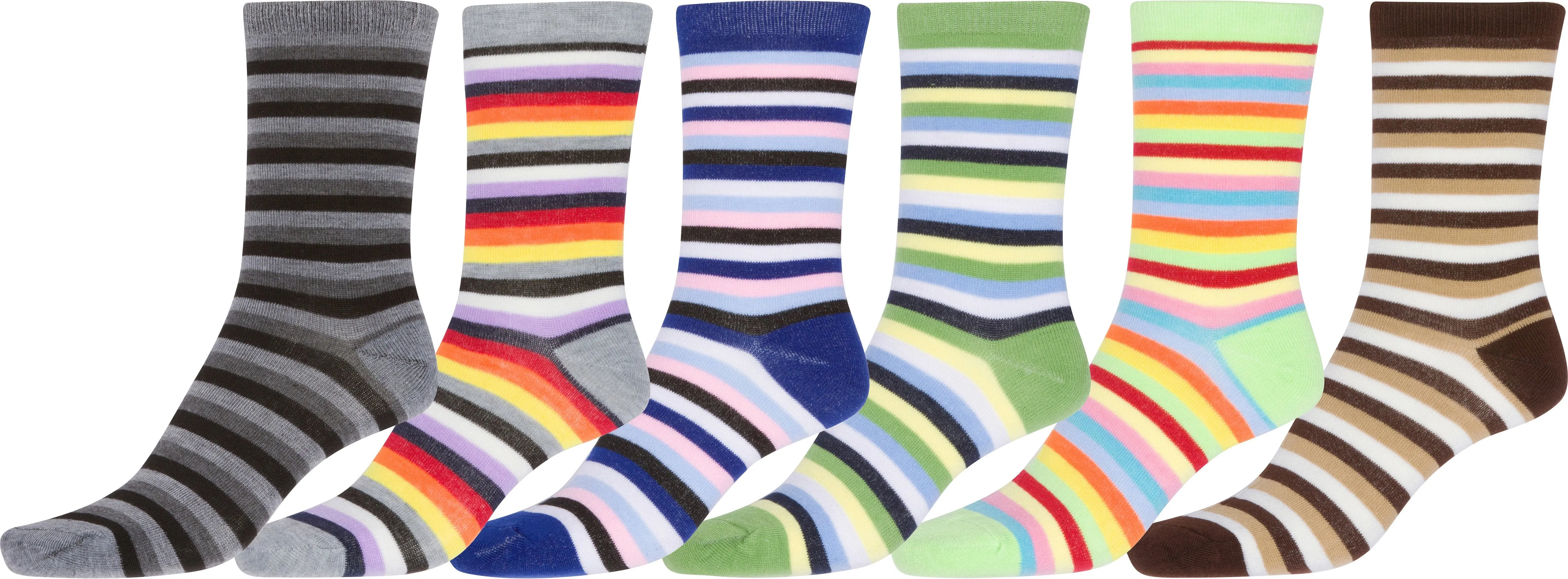 Sakkas Women's Fun Colorful Design Poly Blend Crew Socks Assorted 6-Pack