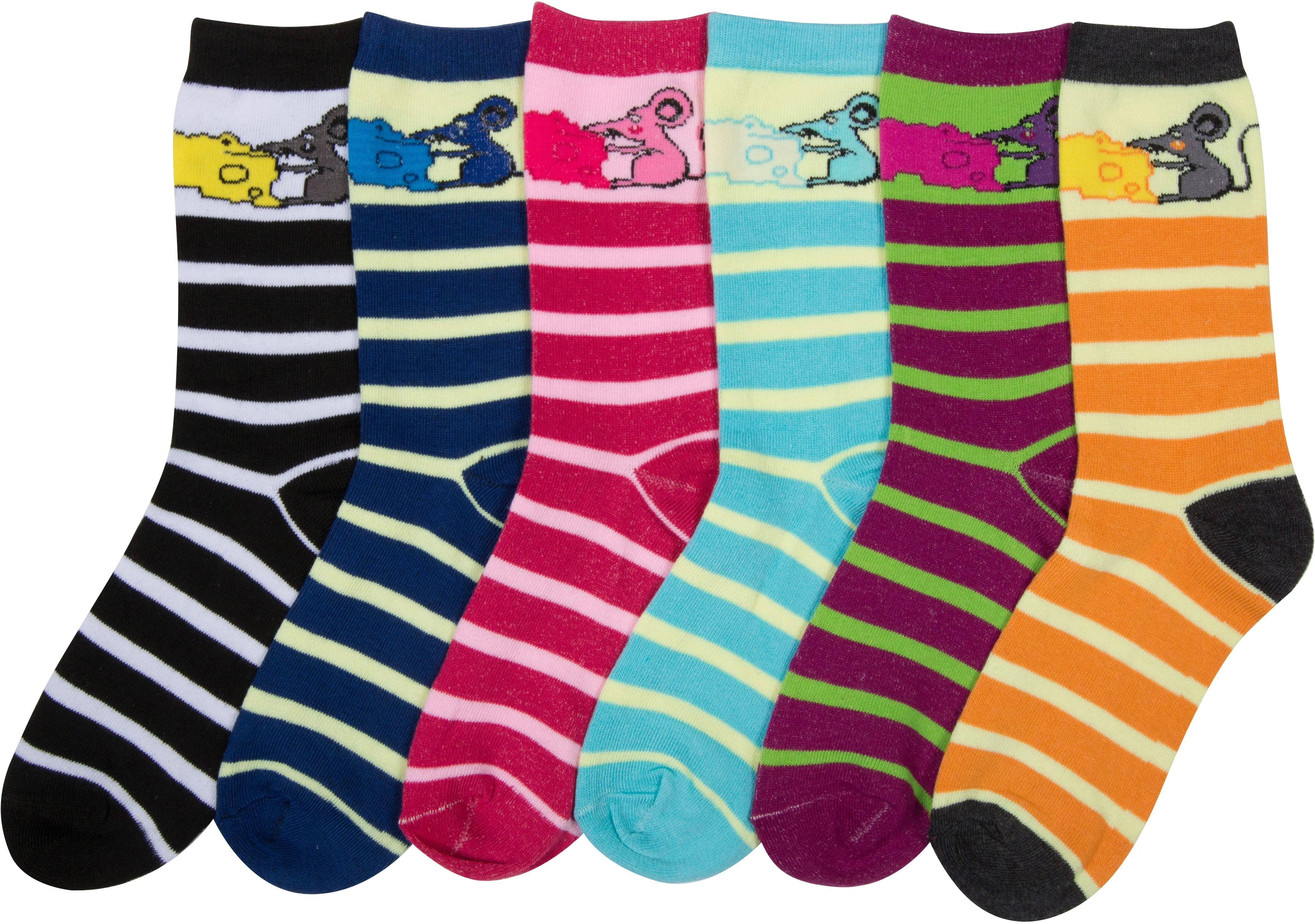 Sakkas Women's Fun Colorful Design Poly Blend Crew Socks Assorted 6-Pack