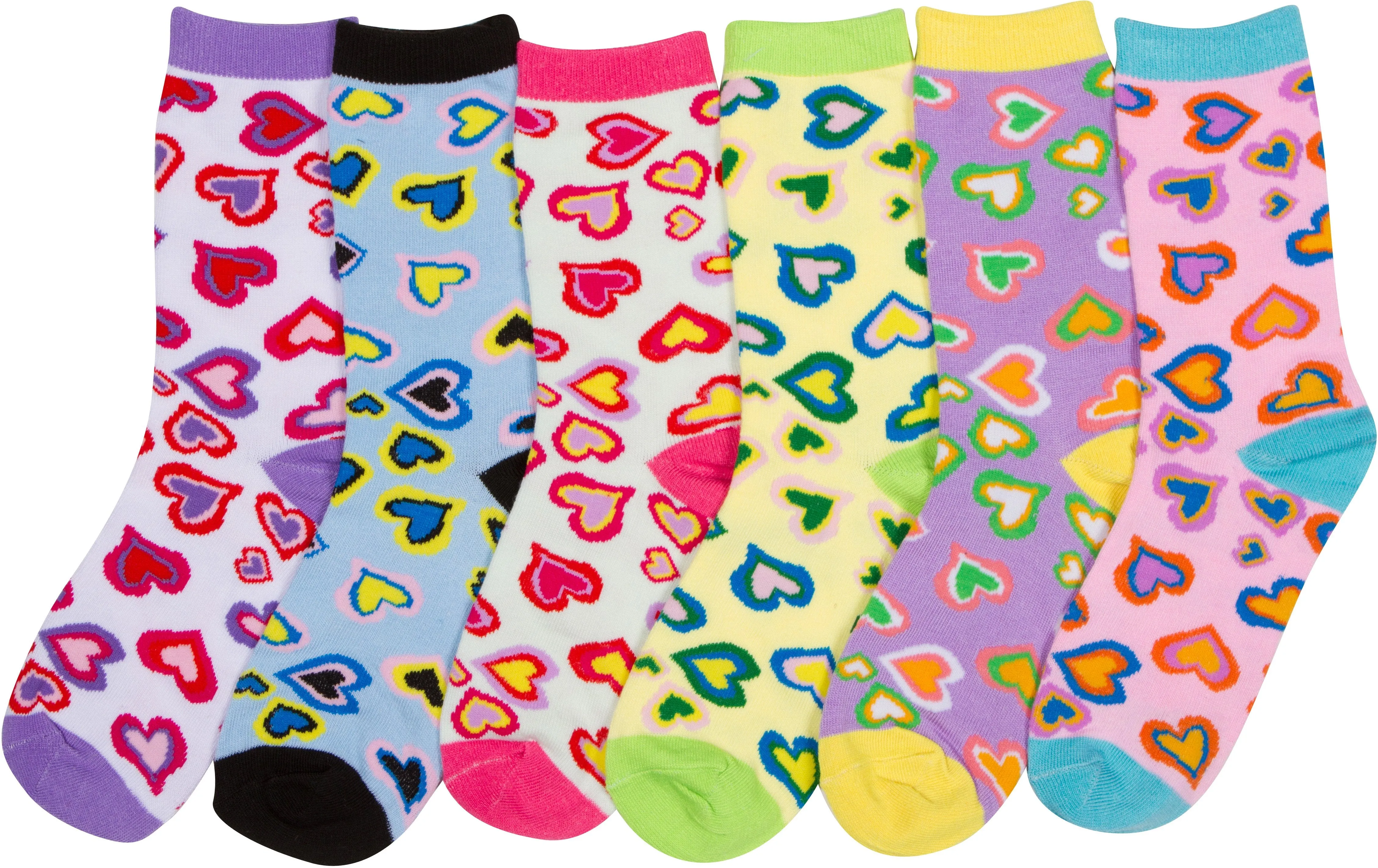 Sakkas Women's Fun Colorful Design Poly Blend Crew Socks Assorted 6-Pack