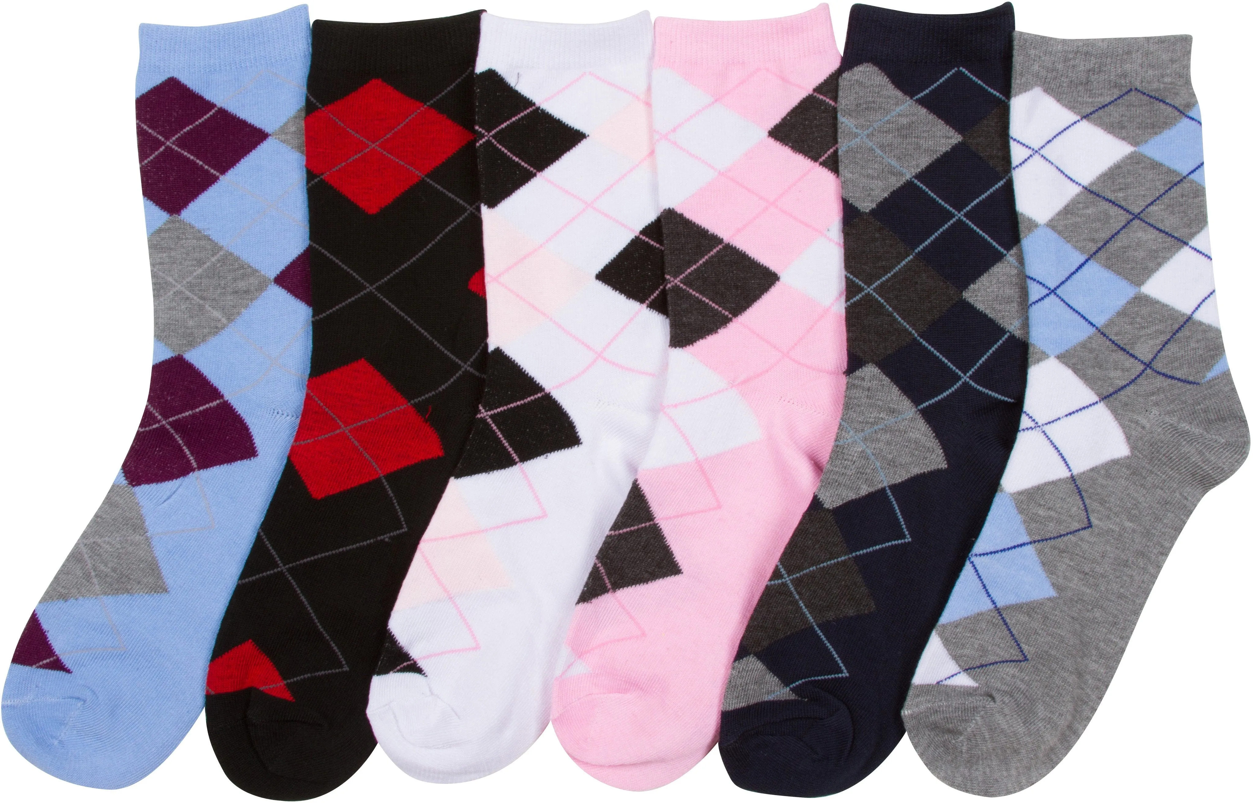 Sakkas Women's Fun Colorful Design Poly Blend Crew Socks Assorted 6-Pack