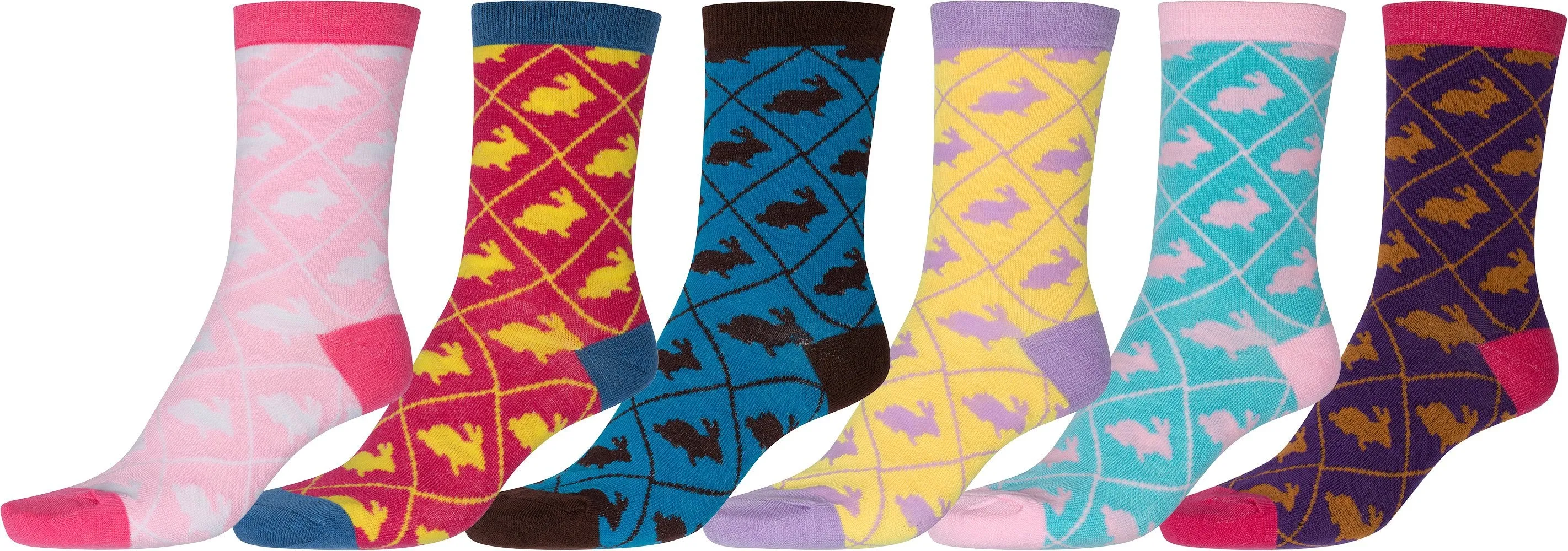 Sakkas Women's Fun Colorful Design Poly Blend Crew Socks Assorted 6-Pack