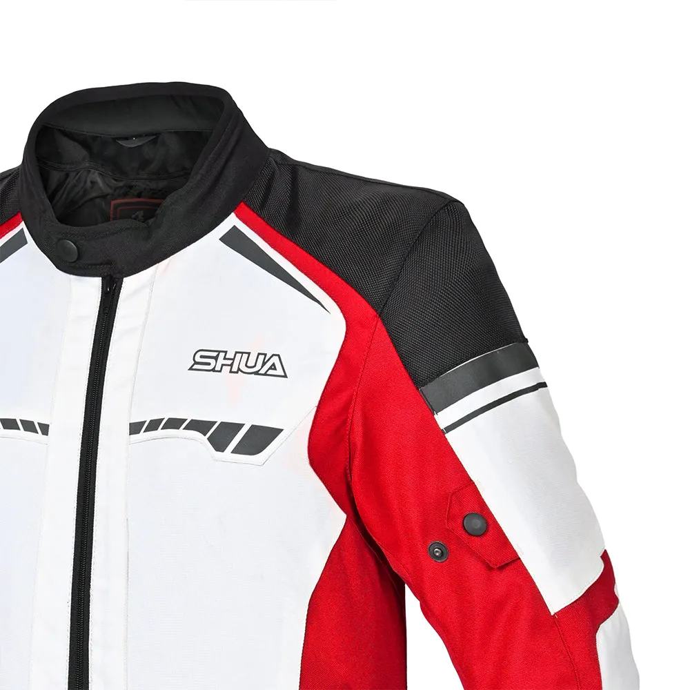 SHUA Immortal Textile Motorcycle Racing Jacket Men Ice Red Black