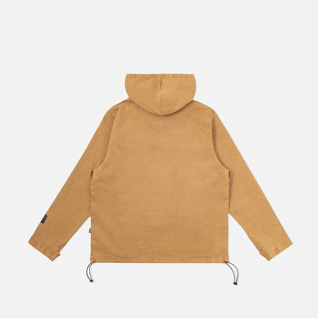 Strapped Up Vintage Washed Utility Anorak Jacket Tan