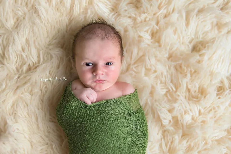 Stretch Knit Baby Wrap in Mossy Green