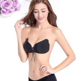 Super Push Up Women Bra For Small Breast Young Girls Push Up Bras Set Woman Adhesive With Tie Rope Best Choose For Full Dress