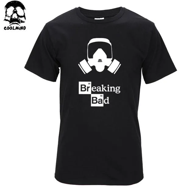 top quality COTTON short sleeve print casual men heisenberg breaking bad print T shirt T01