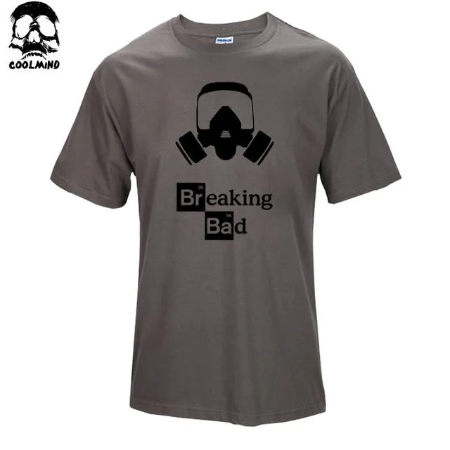 top quality COTTON short sleeve print casual men heisenberg breaking bad print T shirt T01