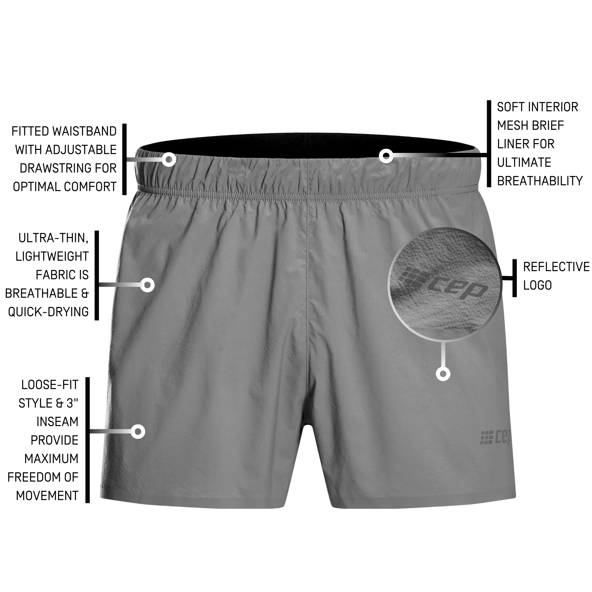 Ultralight Loose Fit Shorts, Men