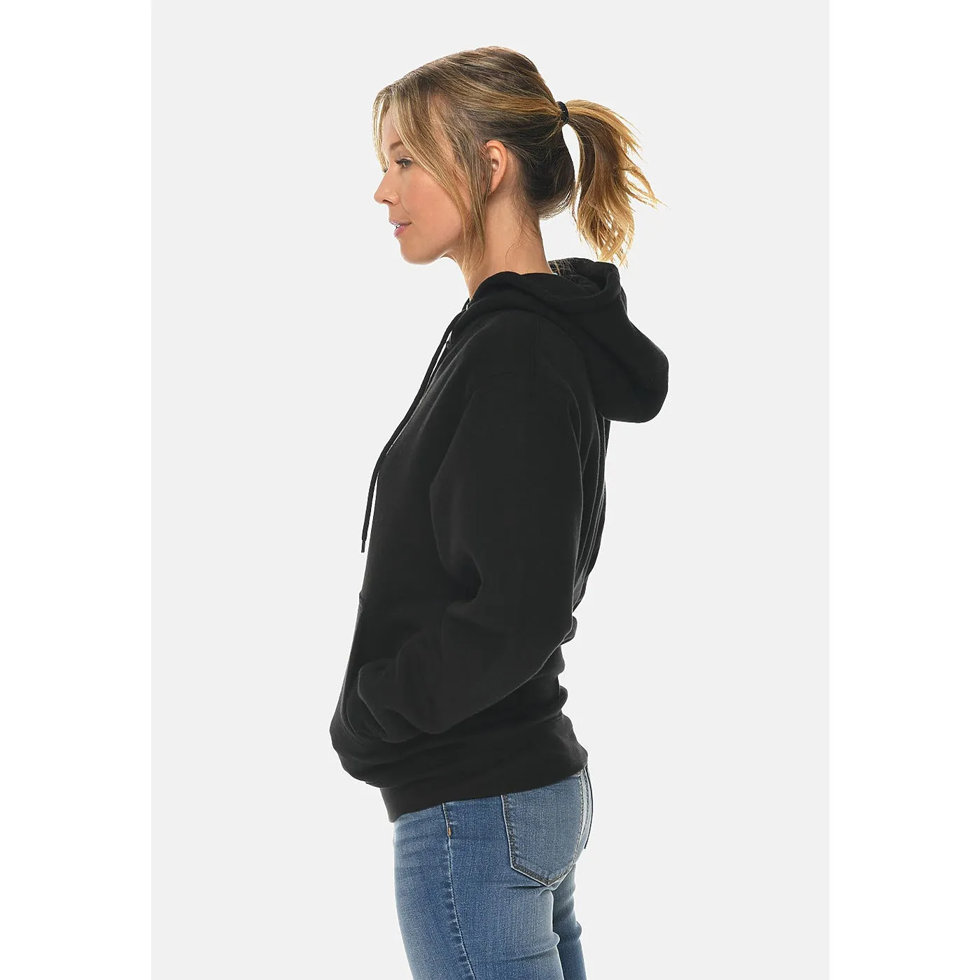 Unisex Black Zip Up hoodie