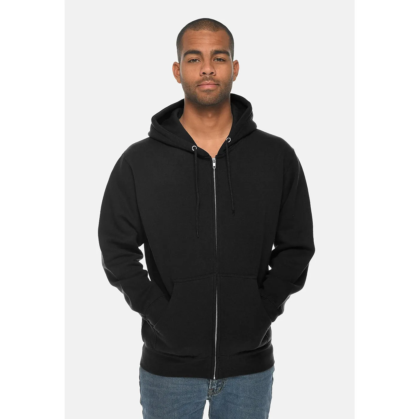 Unisex Black Zip Up hoodie