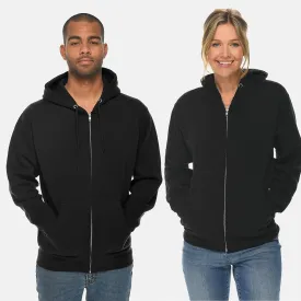 Unisex Black Zip Up hoodie