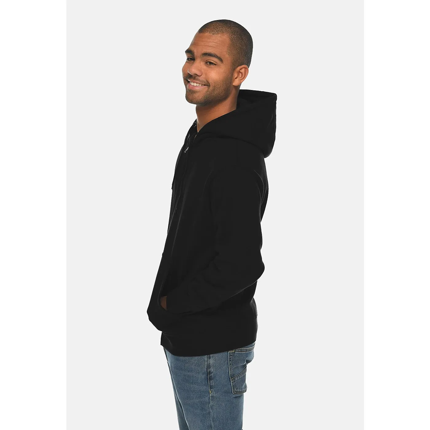 Unisex Black Zip Up hoodie