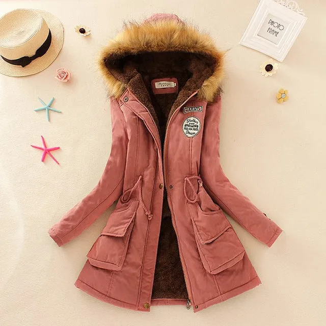 Winter Jacket Women Faux Fur Collar Womens Coats Long Down Parka  Lady Hoodies Parkas Warmer Classical Jackets Size S-XXXL