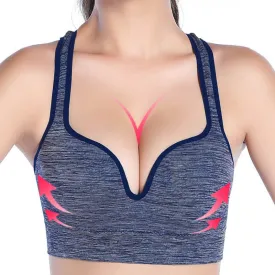 Women Seamless Padded Bra Racerback Sports Bras Workout Yoga Fitness Tank Top