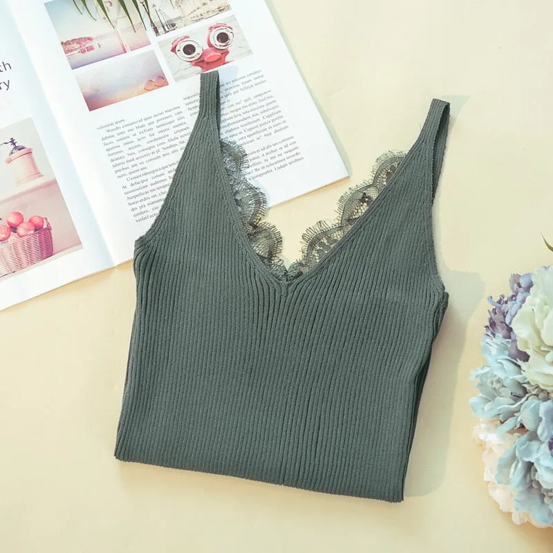 Women's Camisole Lace Tanks Tops