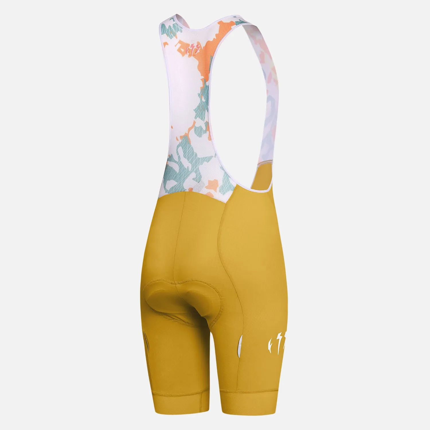 Women's Cycling Bib Shorts Ribon Yellow